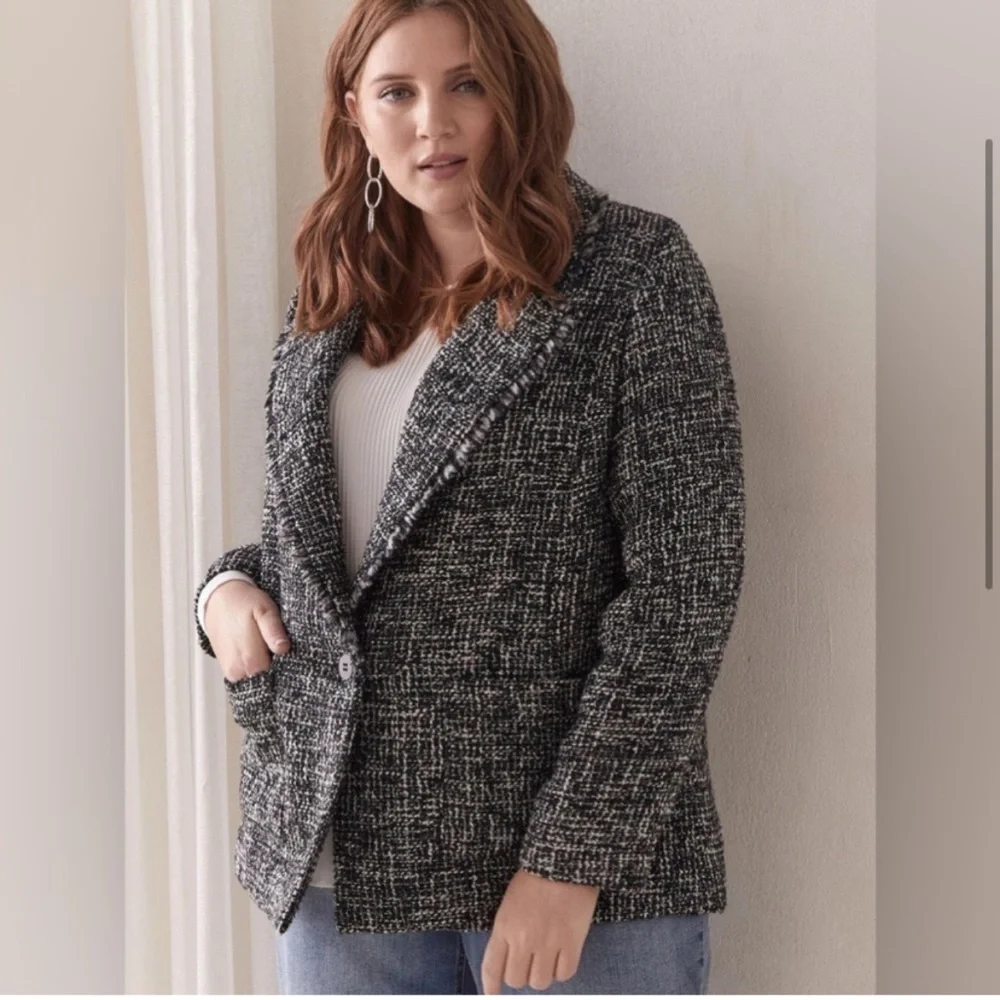 Addition Elle tweed blazer jacket NWOT - Picture 2 of 9